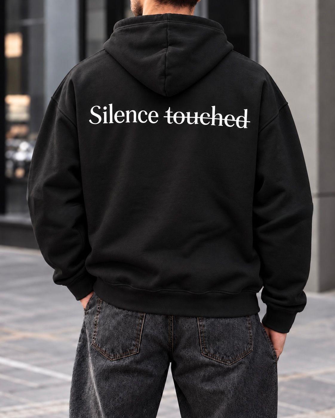 Black Silence Graphic Hoodie gallery.thumbnail 2
