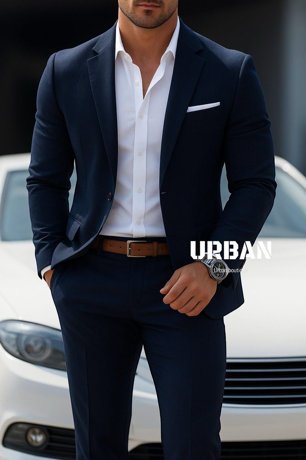 Navy Blue Slim Fit Suit – Blazer & Trousers gallery.thumbnail 1
