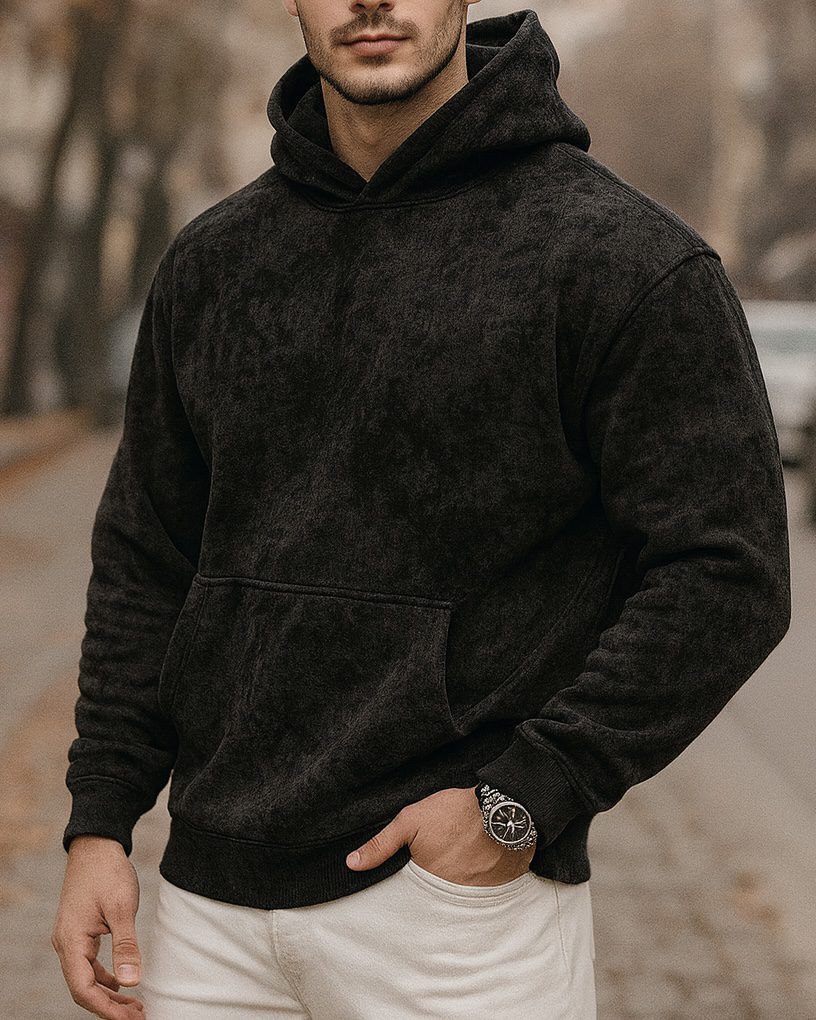 VINTAGE WASH BLACK HOODIE gallery.thumbnail 1