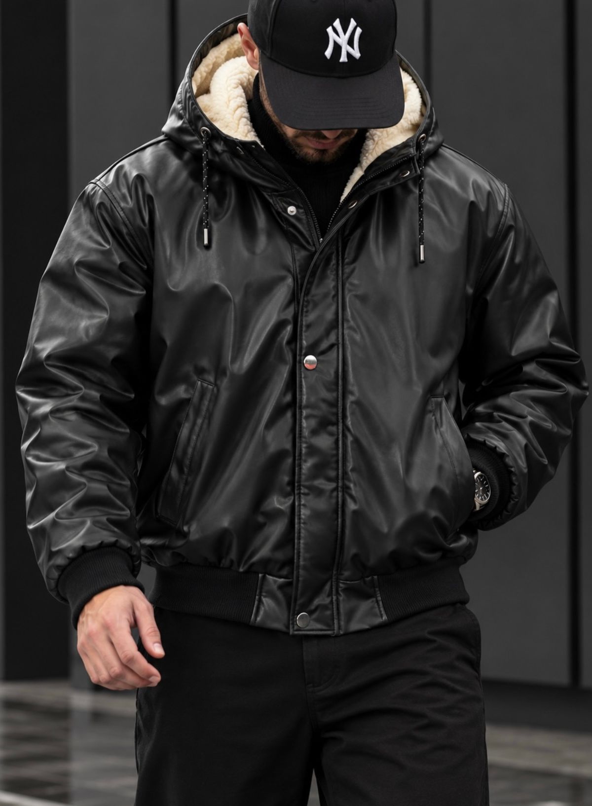 Sherpa-Lined Hooded Jacket 1