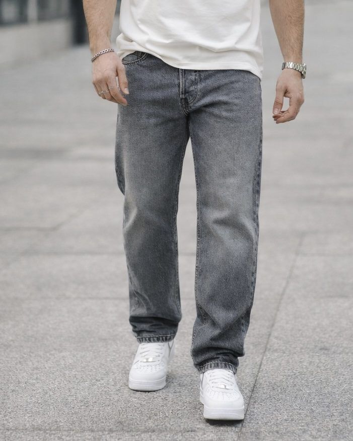 Grey Relaxed Fit Jeans 1