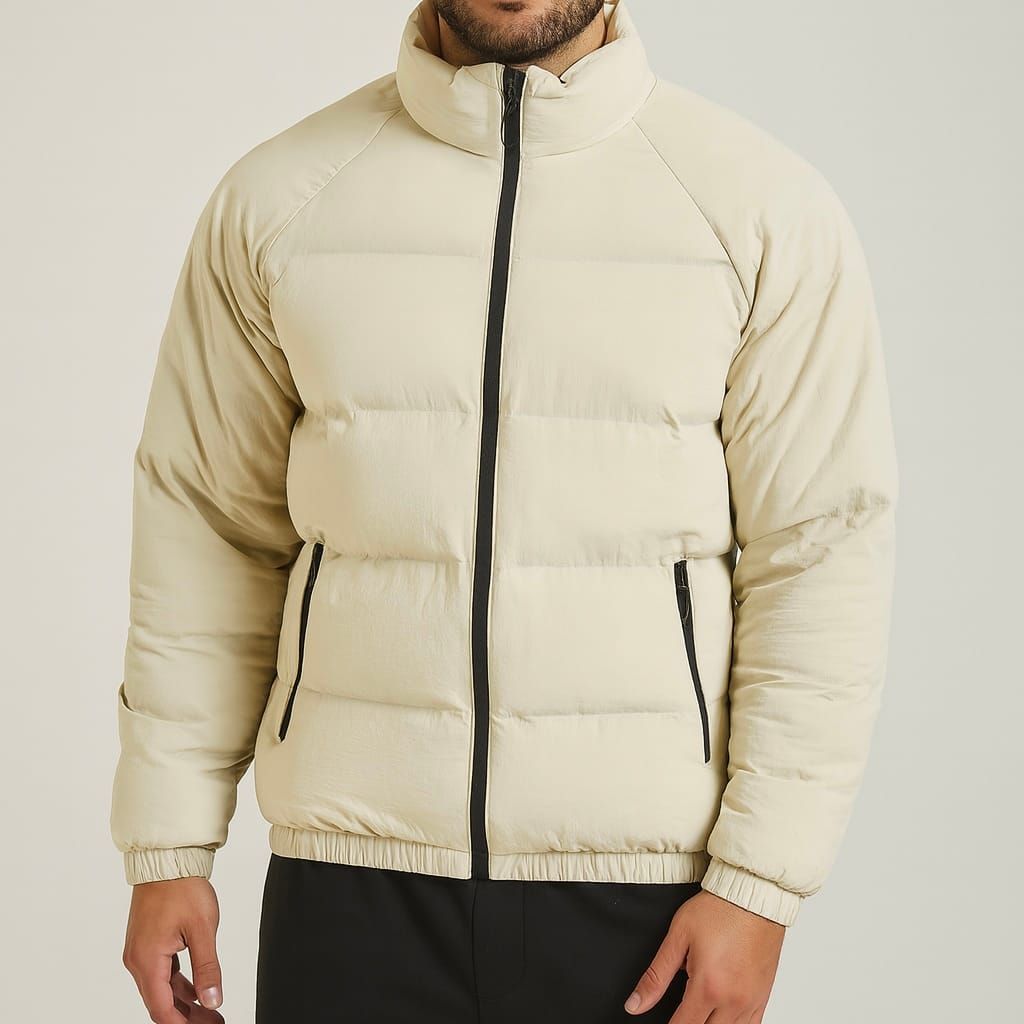 Cream Puffer Jacket gallery.thumbnail 1