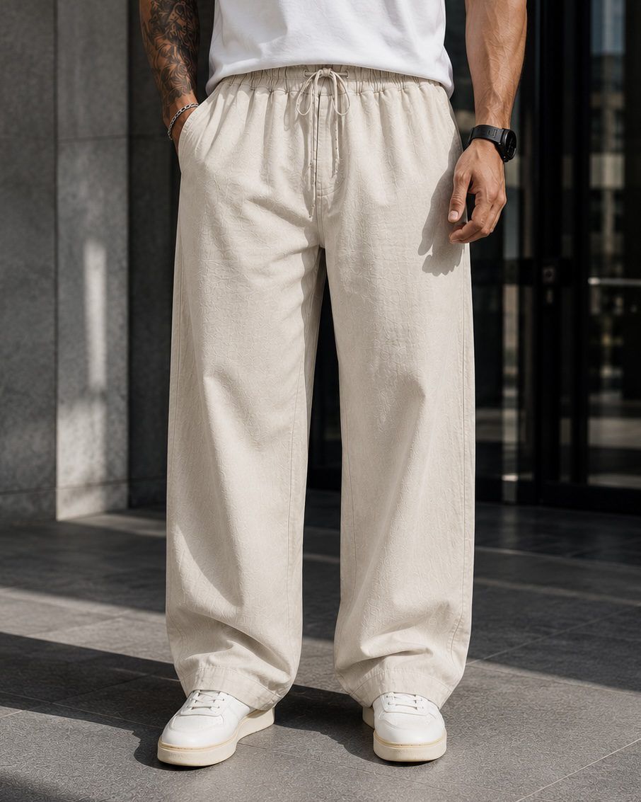 Cream Baggy Pants gallery.thumbnail 1