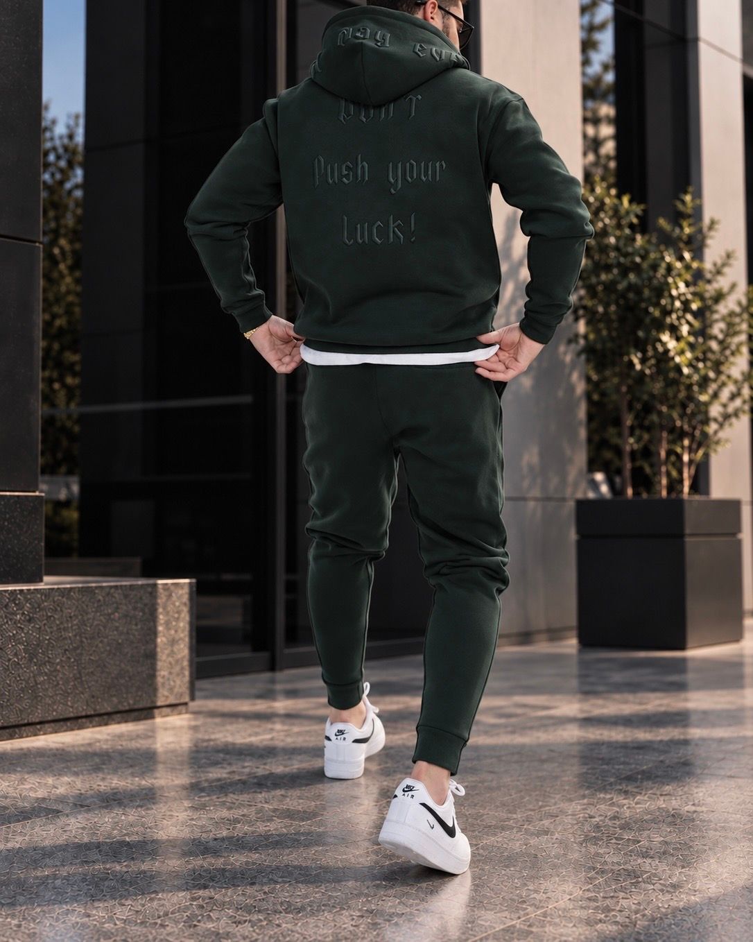 Dark Green Premium Hoodie Tracksuit Set 2