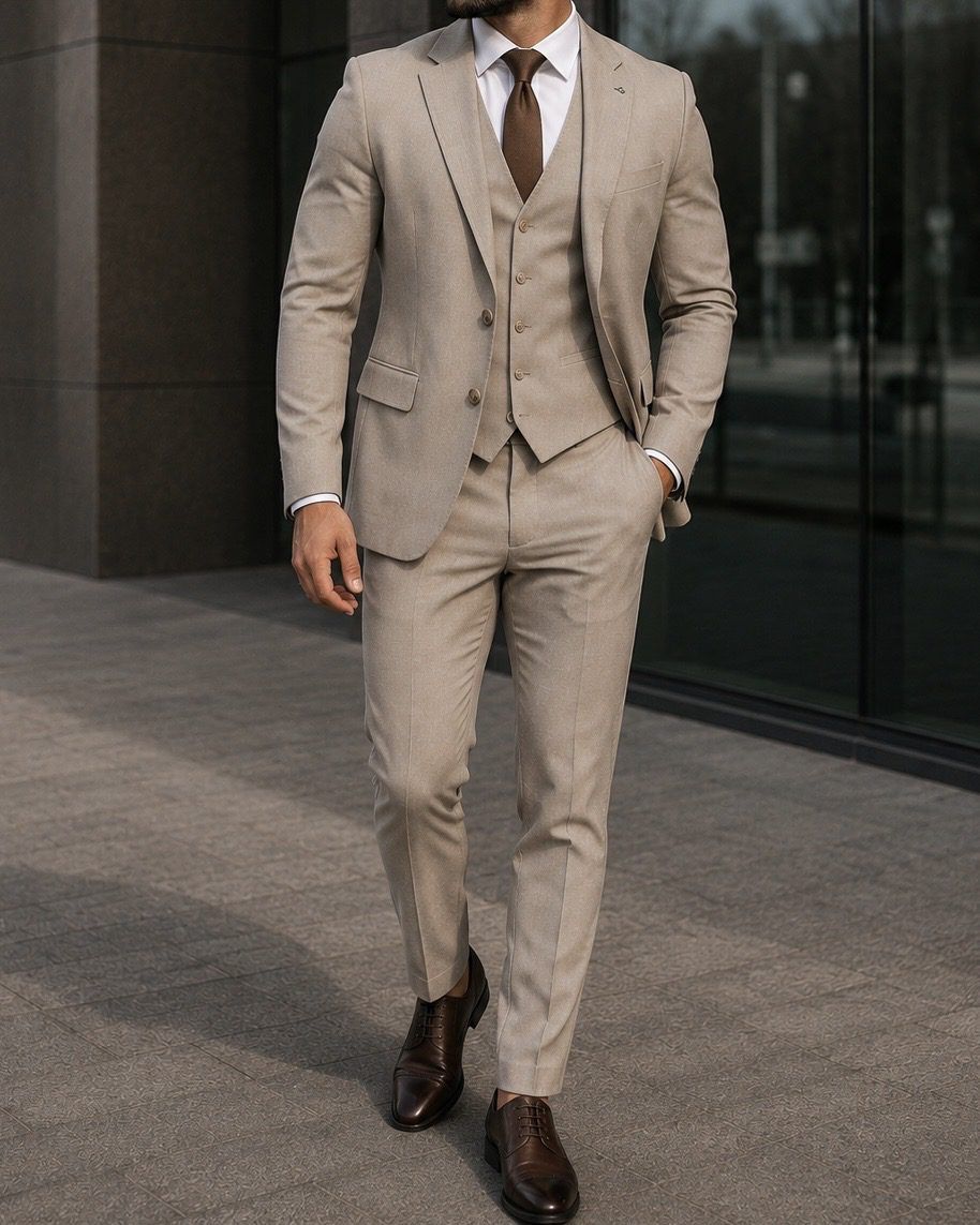 Three-Piece Suit – Light Taupe 2