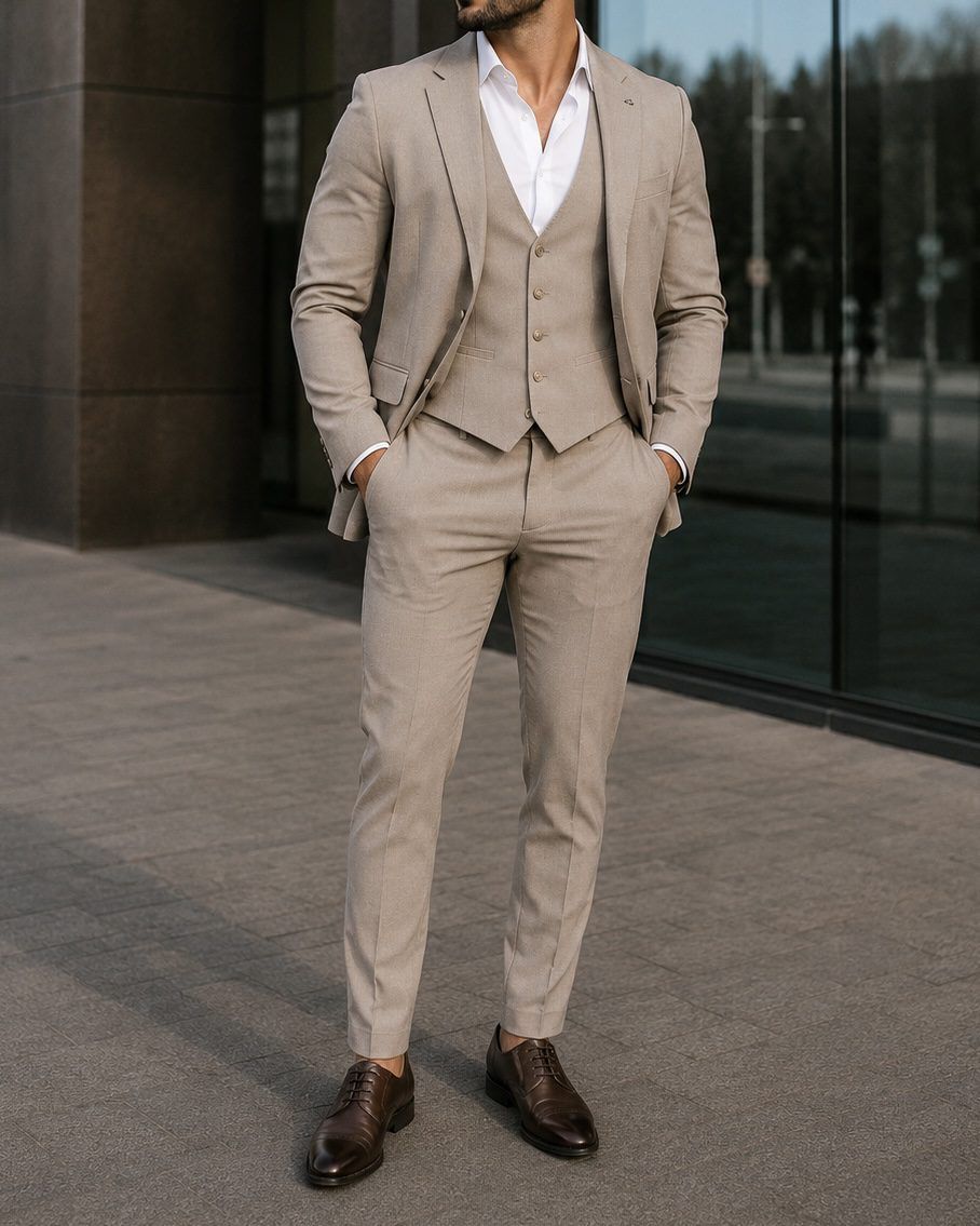 Three-Piece Suit – Light Taupe 3
