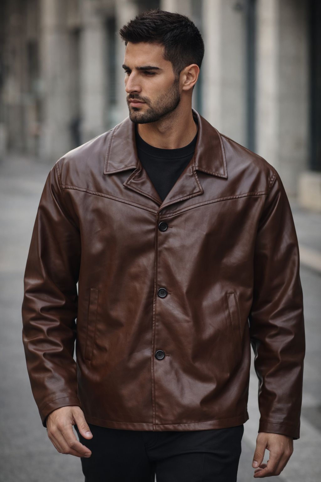 Leather Heritage Jacket – Brown 1