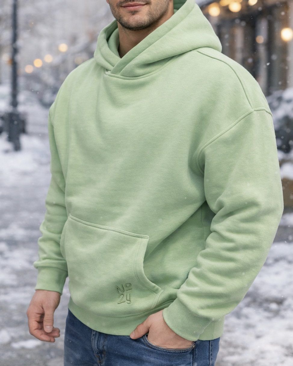 Oversized Silhouette Hoodie – Light Green gallery.thumbnail 2