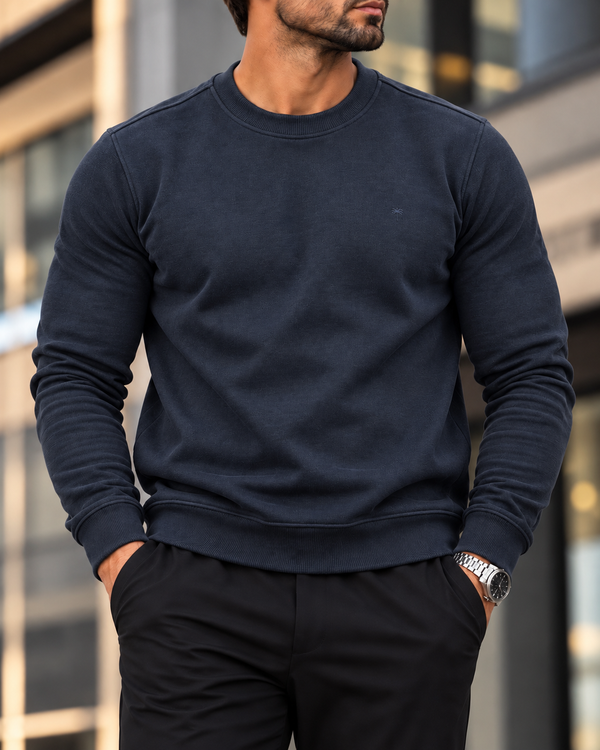 Navy Blue PREMIUM CREWNECK SWEATSHIRT