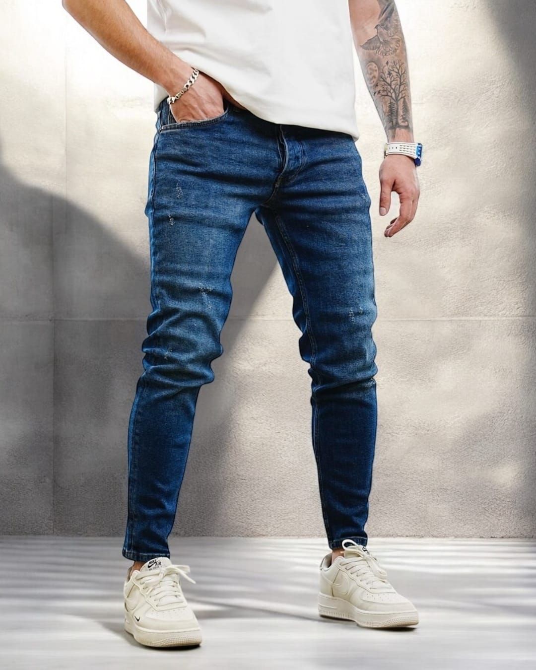 Dark Blue Lycra-Fit Jeans gallery.thumbnail 2