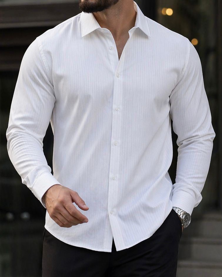 Striped Shirt – White gallery.thumbnail 1