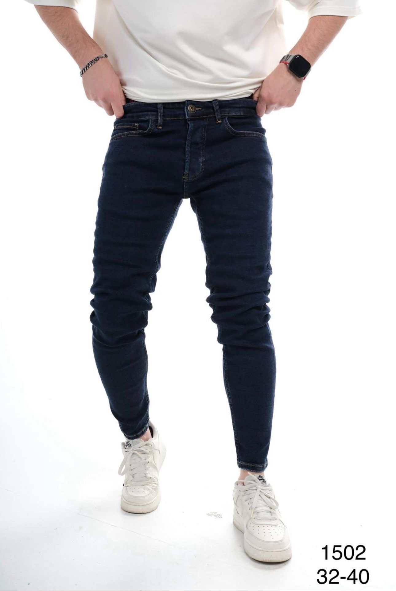 SKINNY FIT JEANS – DARK INDIGO gallery.thumbnail 1