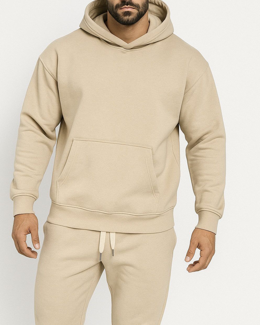 OVERSIZE BEIGE HOODIE & JOGGERS SET gallery.thumbnail 2