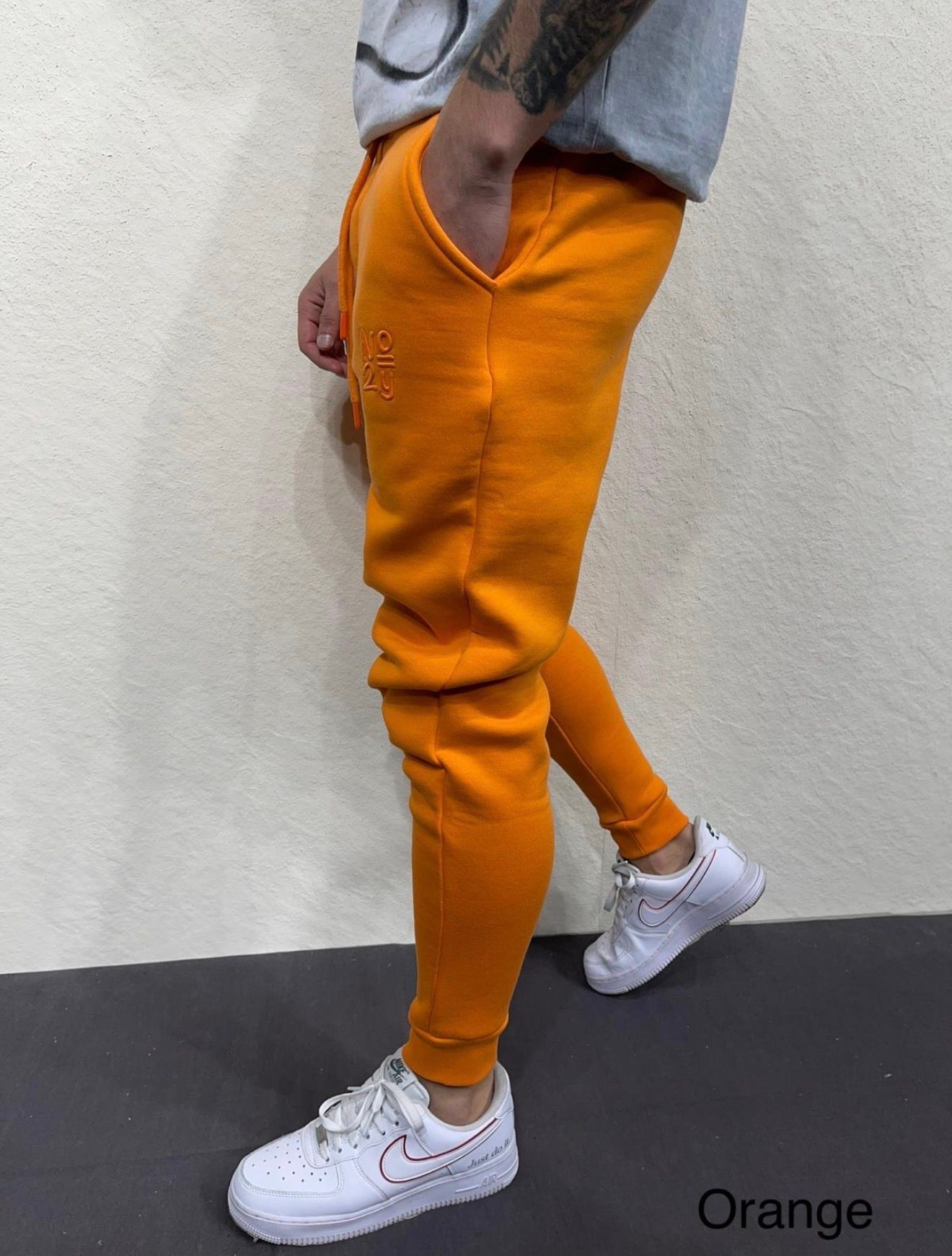 Orange Embroidered Sweatpants gallery.thumbnail 2