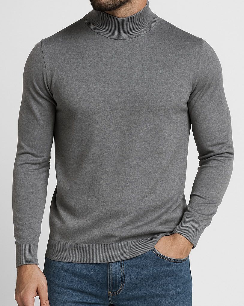 GREY TURTLENECK – PREMIUM SLIM FIT gallery.thumbnail 2