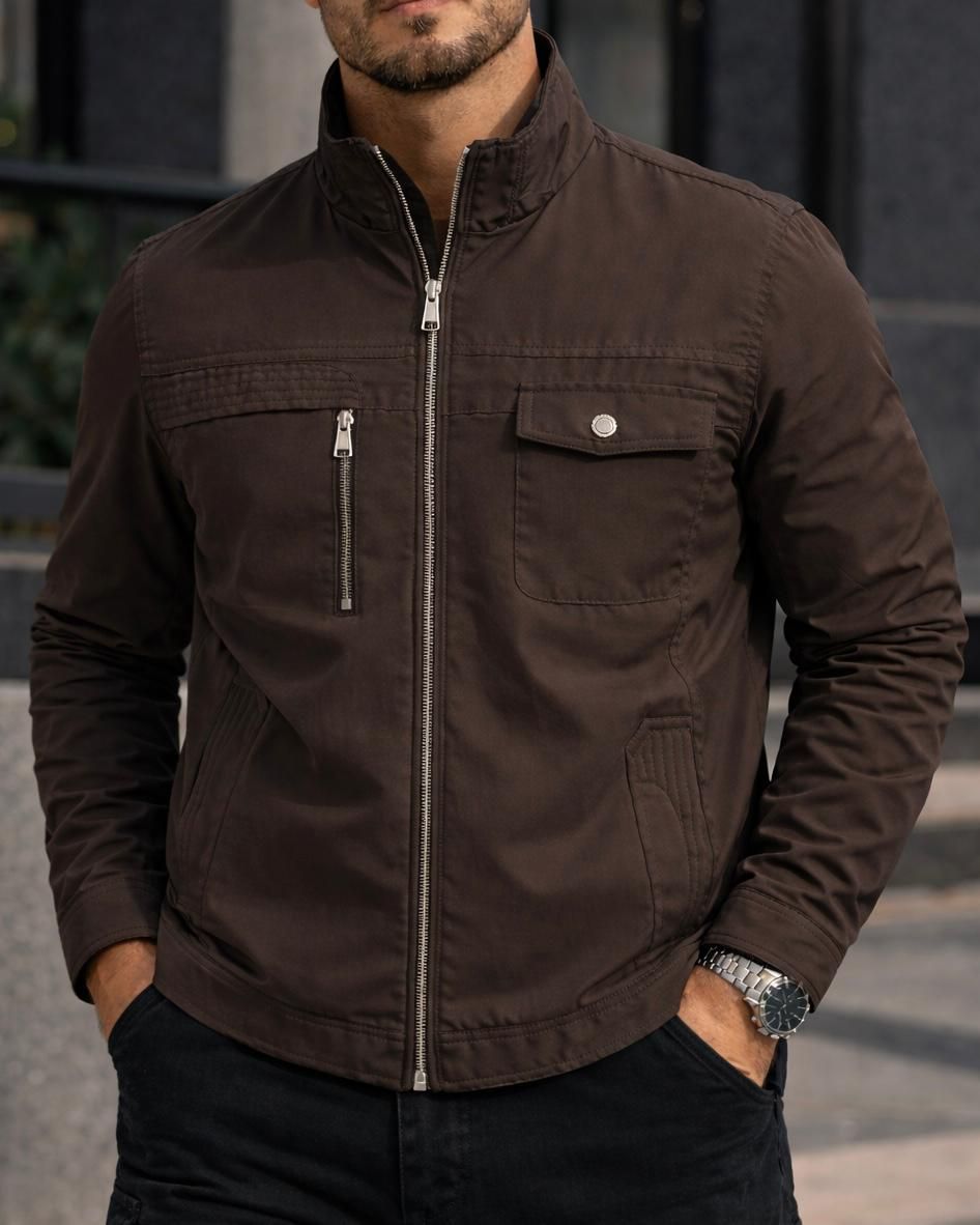 Modern Utility Jacket – Dark Brown gallery.thumbnail 2