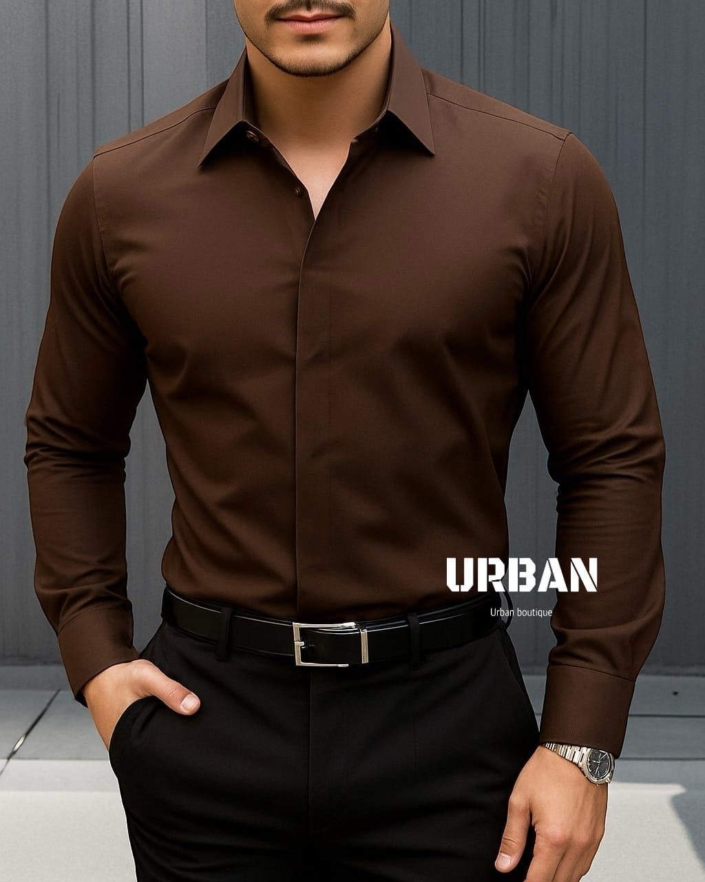 Brown Long Sleeve Shirt gallery.thumbnail 1