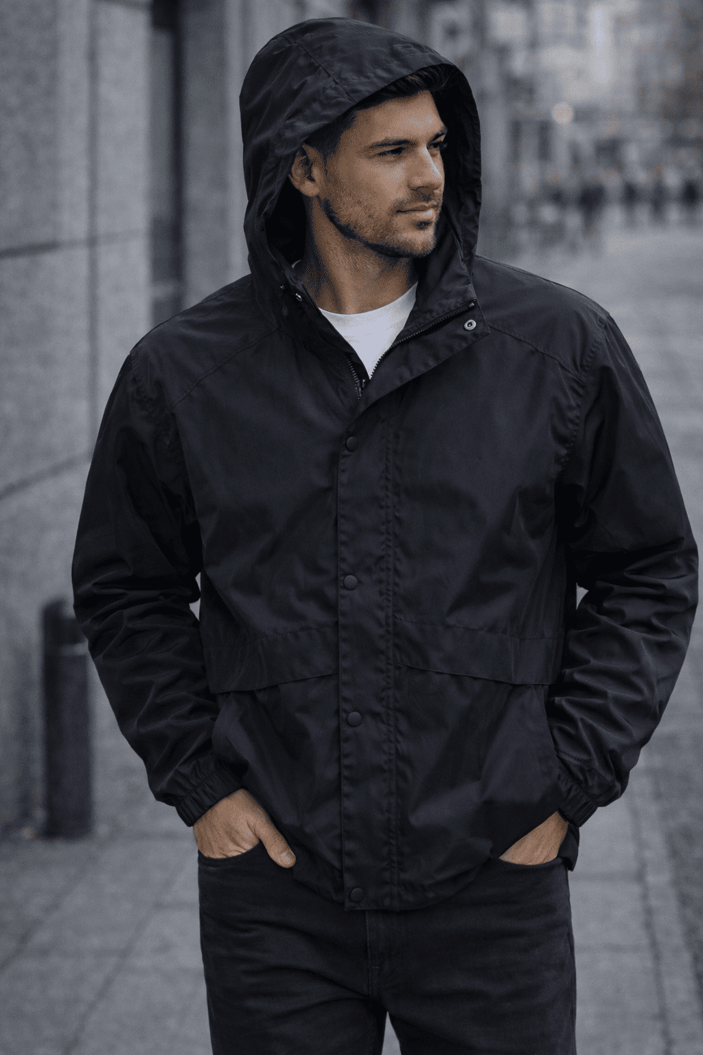 Noir Prestige Hooded Jacket – Black gallery.thumbnail 2