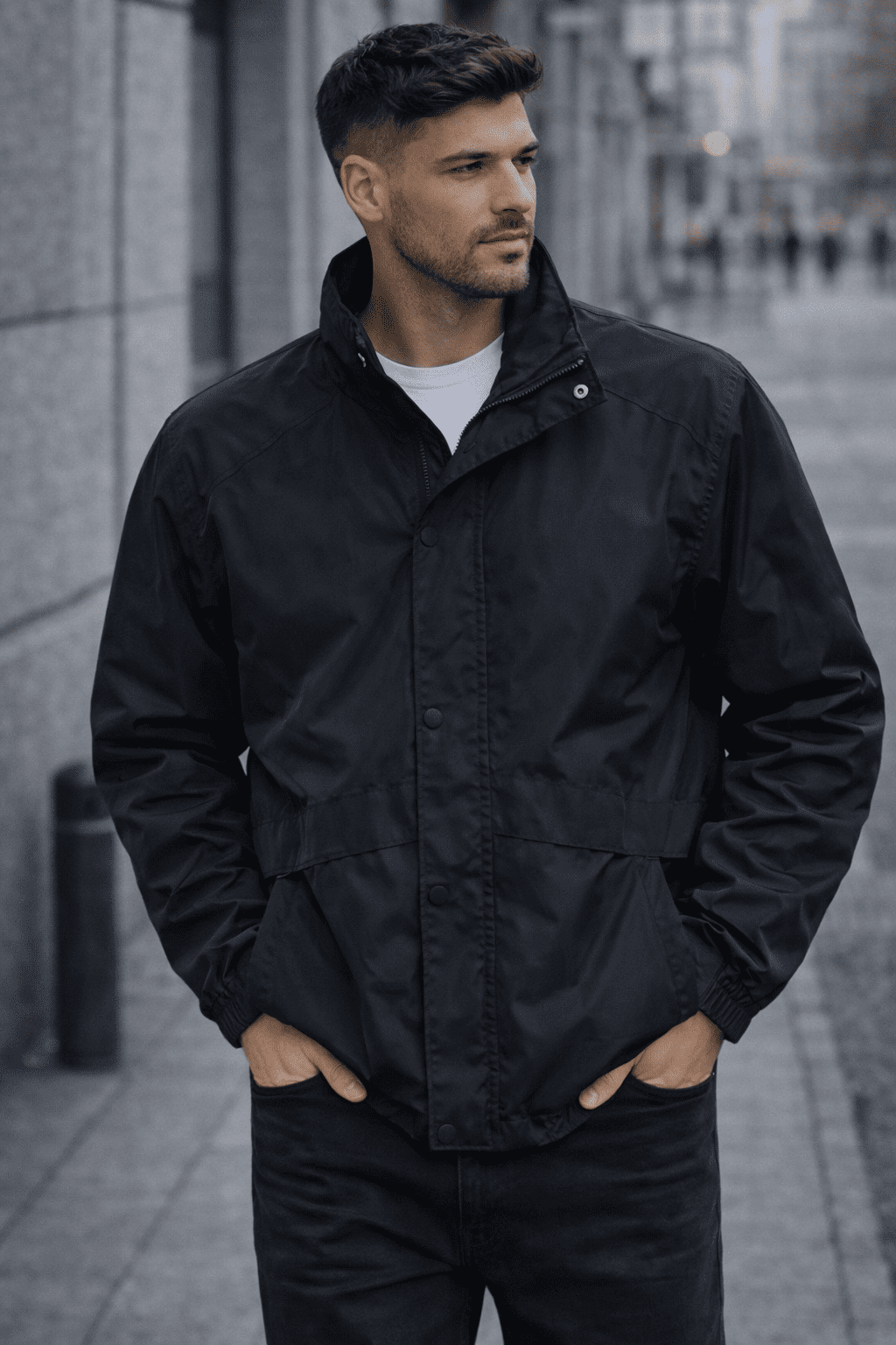 Noir Prestige Hooded Jacket – Black gallery.thumbnail 3