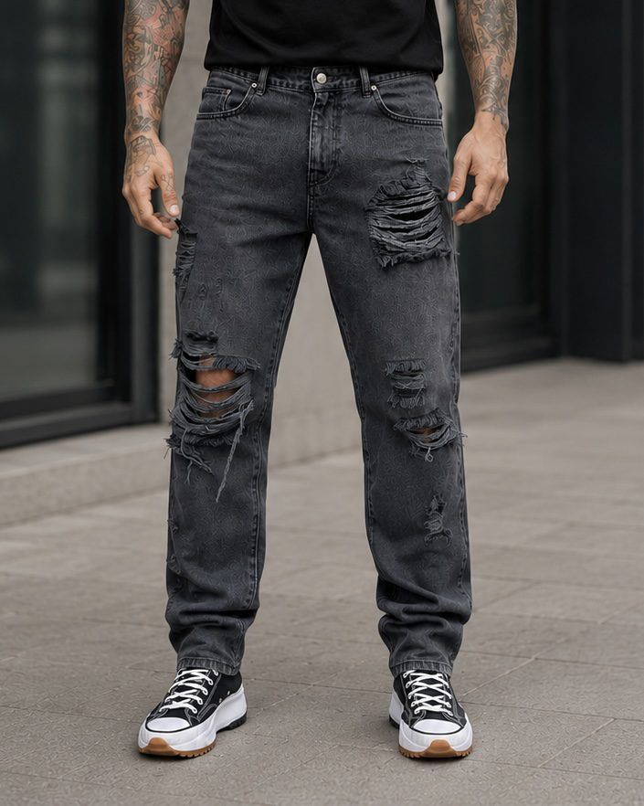 Distressed Jeans – Dark Grey gallery.thumbnail 2