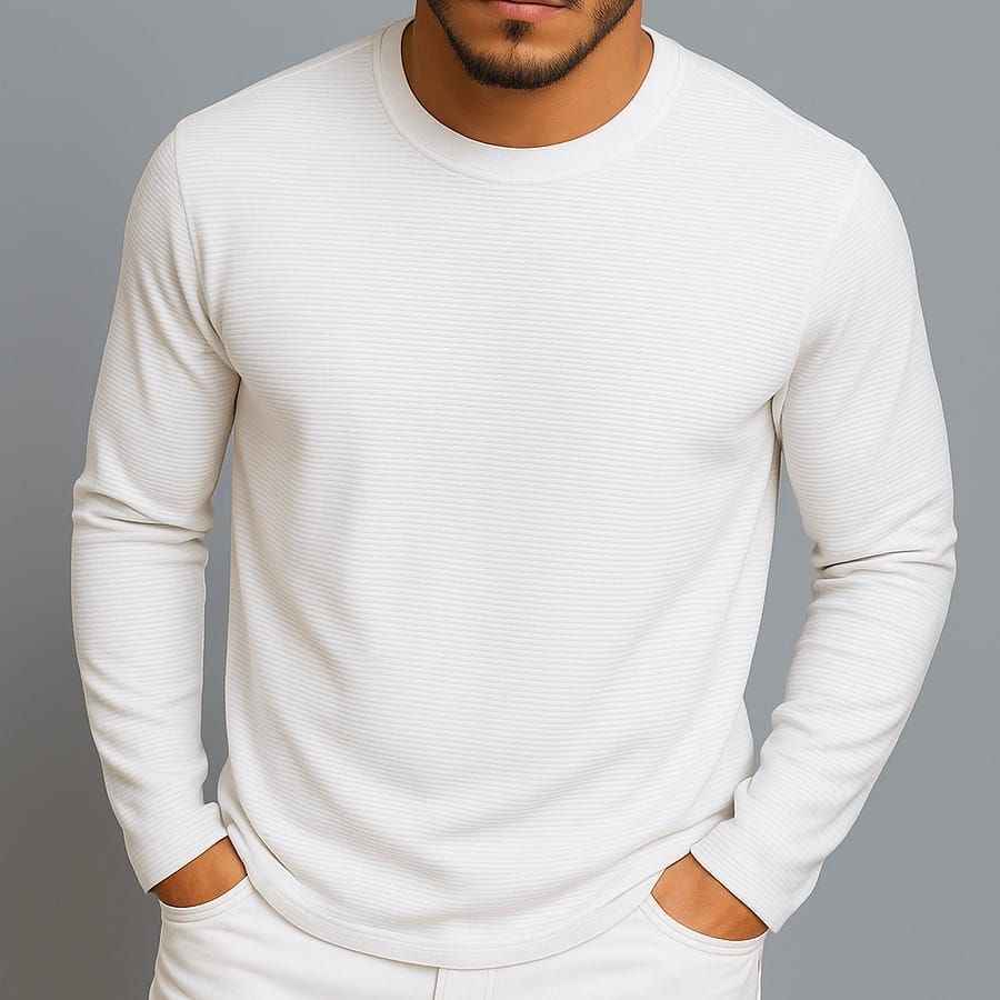 White Striped Long Sleeve gallery.thumbnail 1