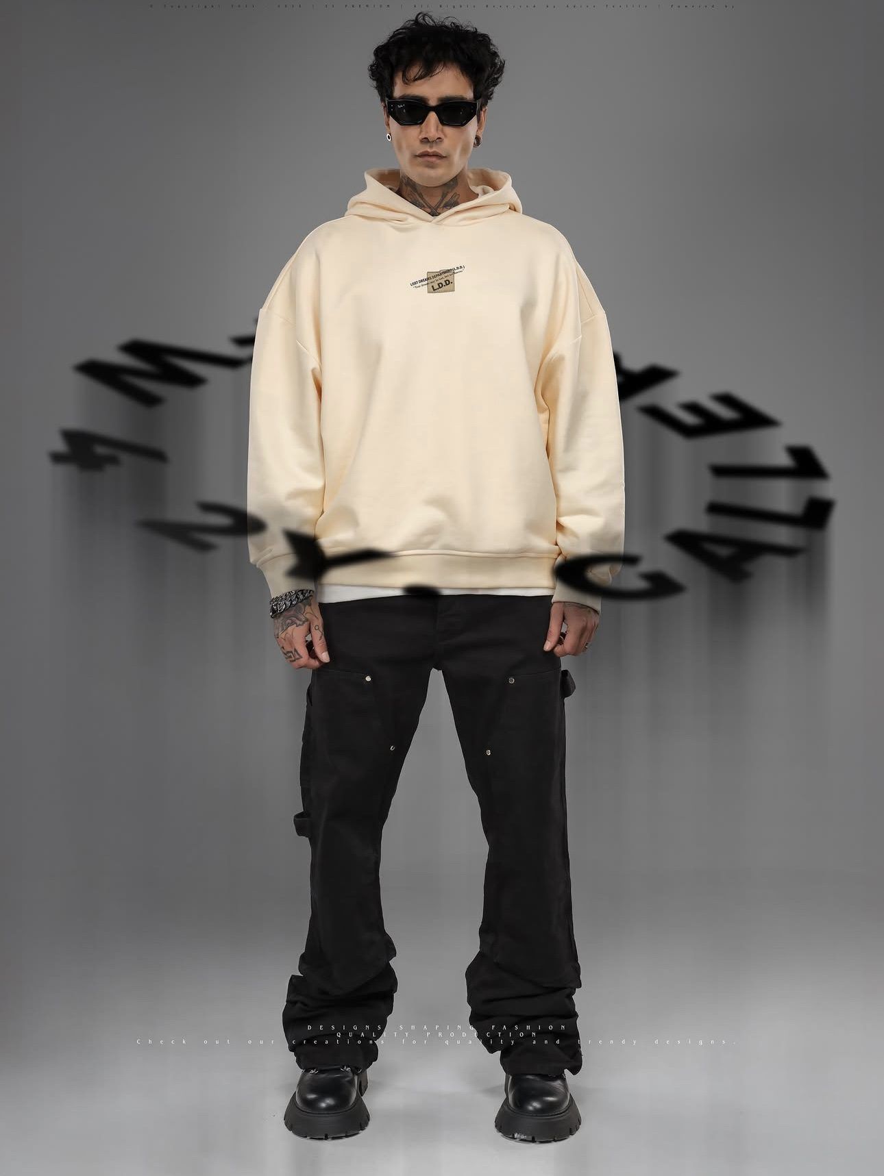 LOST DREAMS DIVISION HOODIE – CREAM gallery.thumbnail 4