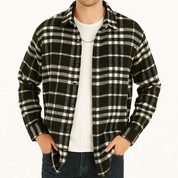 Black Check Overshirt