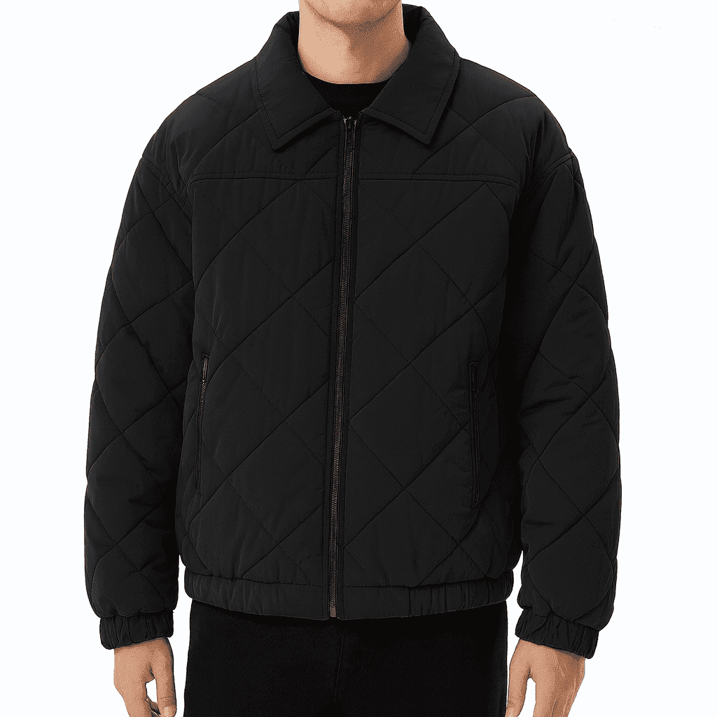 Black Quilted Puffer Jacket gallery.thumbnail 1