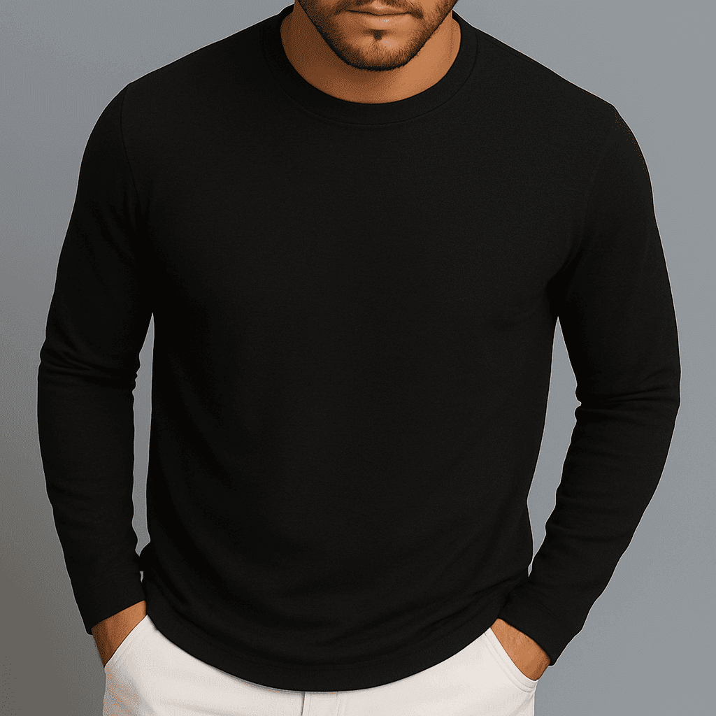 Plain Black Long Sleeve gallery.thumbnail 1