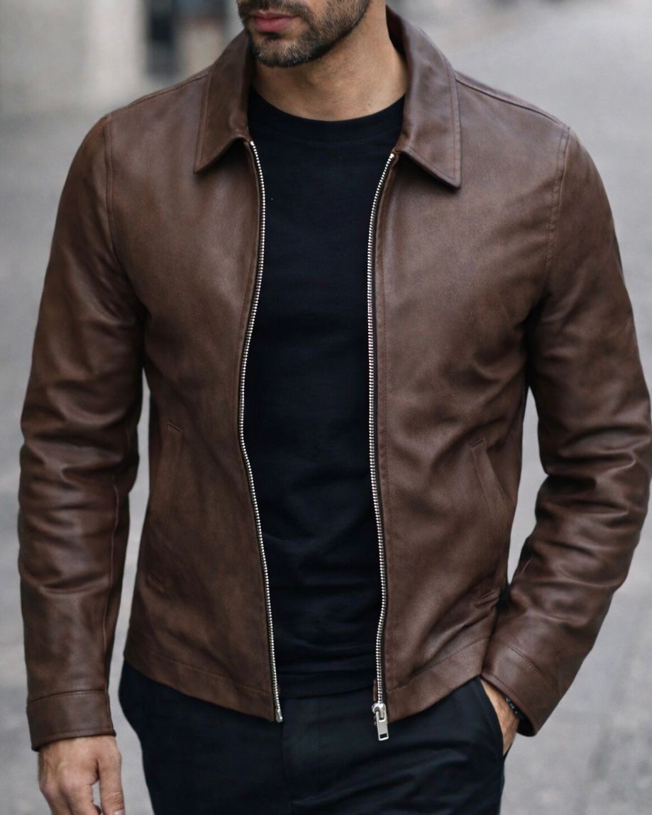 Urban Leather Jacket – Brown gallery.thumbnail 2