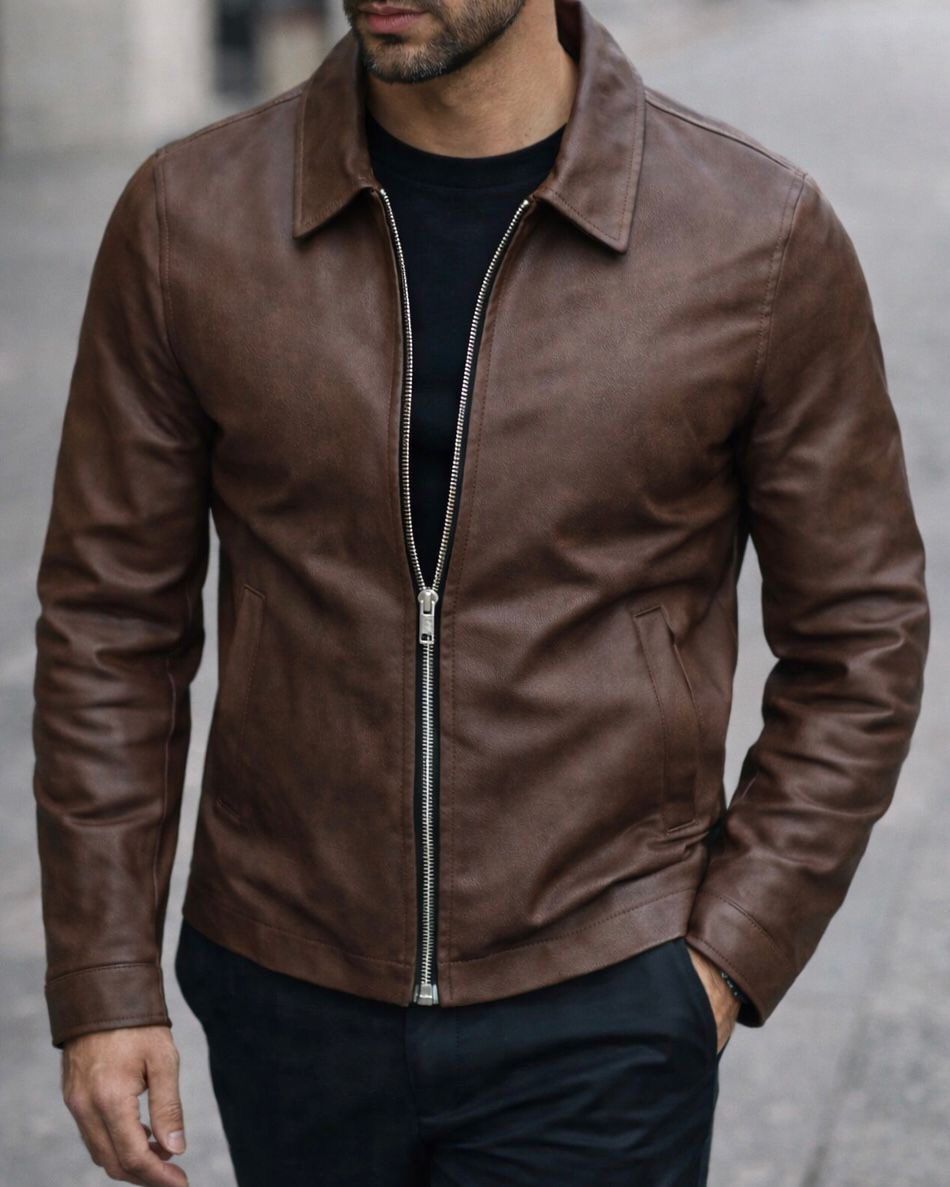 Urban Leather Jacket – Brown gallery.thumbnail 3