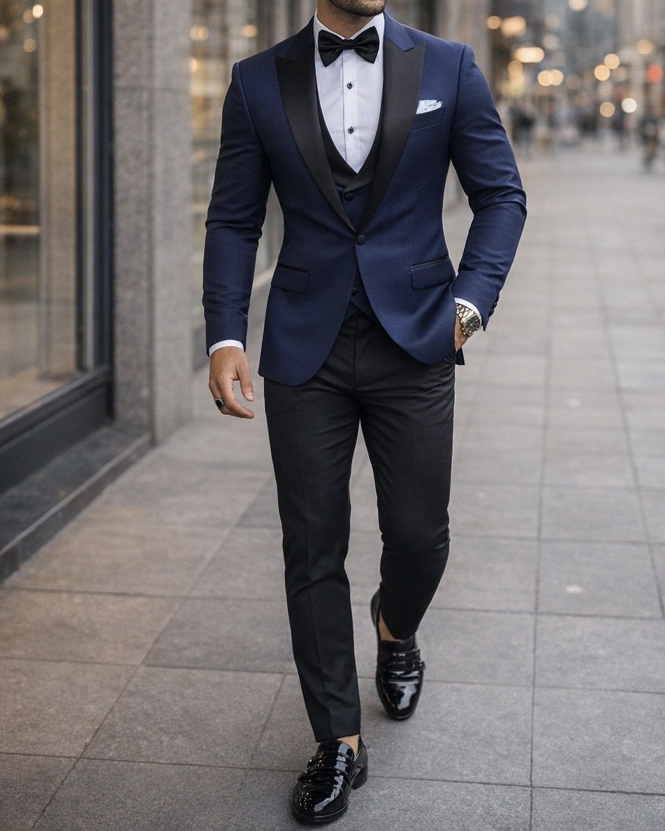 Navy Blue Tuxedo – Luxury Formal Edition gallery.thumbnail 1