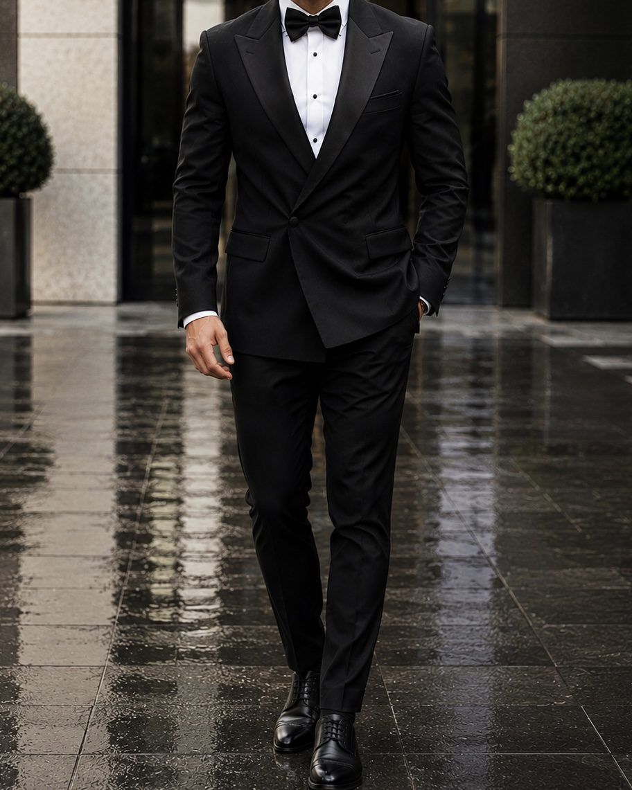Black 2-Piece Asymmetric Tuxedo gallery.thumbnail 1