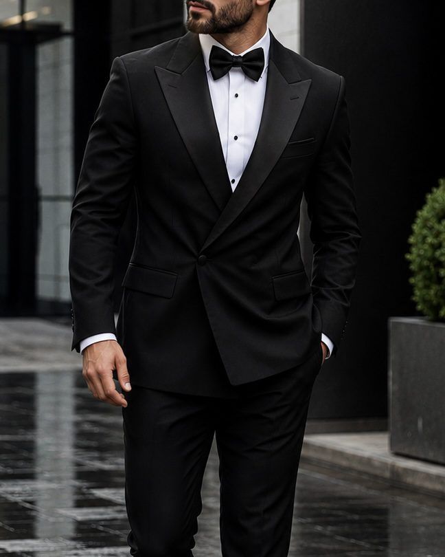 Black 2-Piece Asymmetric Tuxedo gallery.thumbnail 2