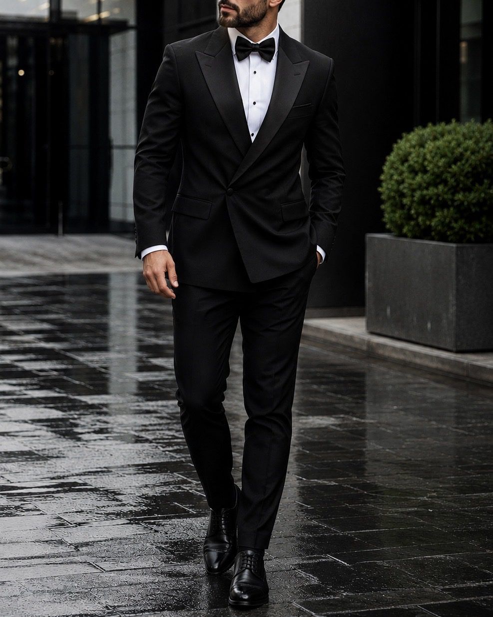 Black 2-Piece Asymmetric Tuxedo gallery.thumbnail 3