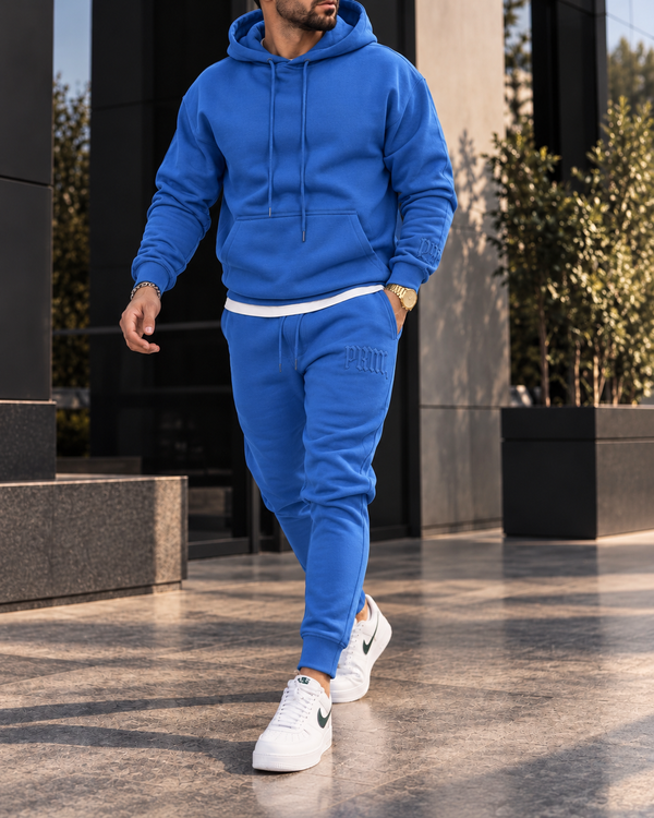 Blue Premium Hoodie Tracksuit Set