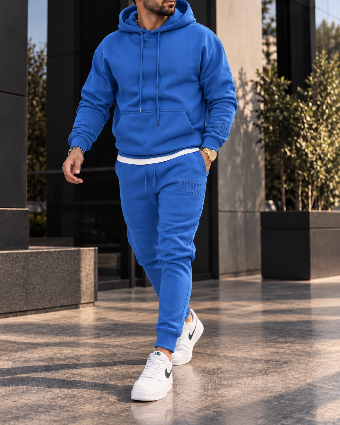 Blue Premium Hoodie Tracksuit Set 1