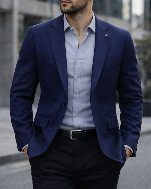 Essential Tailored Blazer – Navy