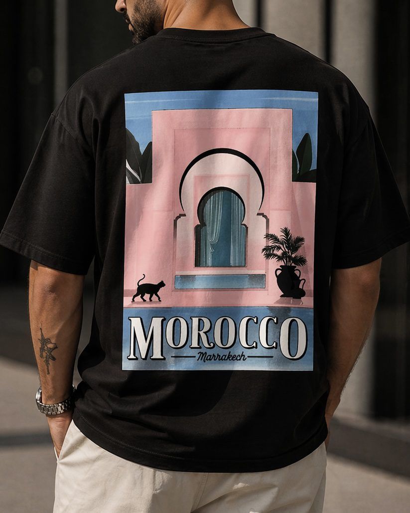 Morocco Graphic Tee – Black gallery.thumbnail 2