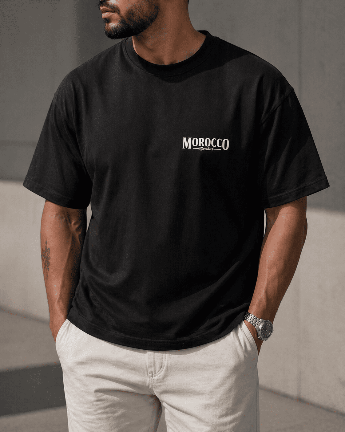 Morocco Graphic Tee – Black gallery.thumbnail 3