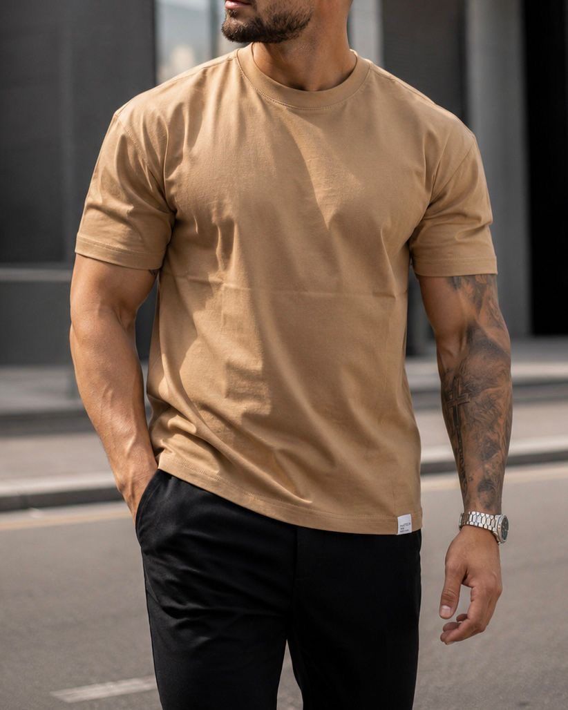 Slim Fit T-Shirt – Beige gallery.thumbnail 1
