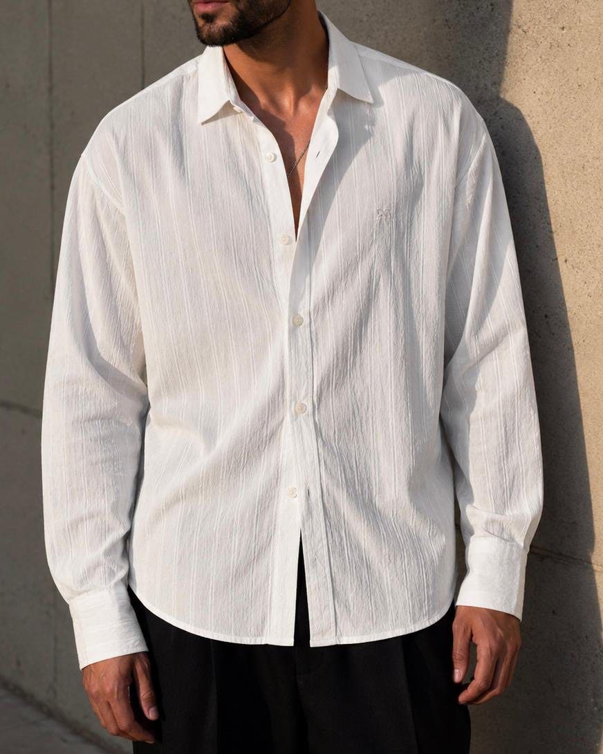 Textured Shirt – White gallery.thumbnail 2