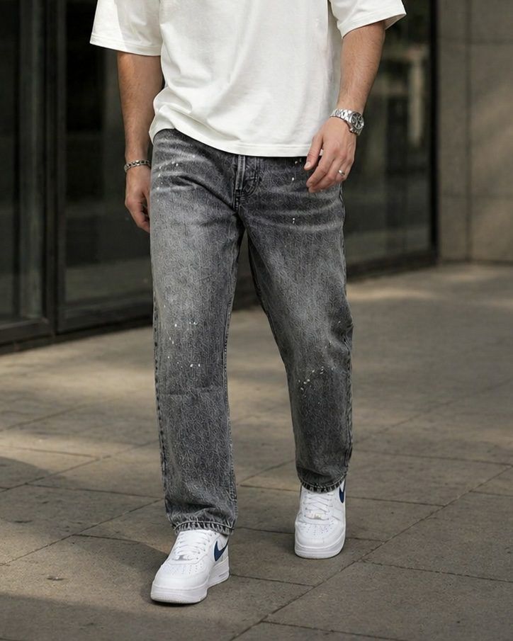 Relaxed Denim Jeans – Washed Grey gallery.thumbnail 3