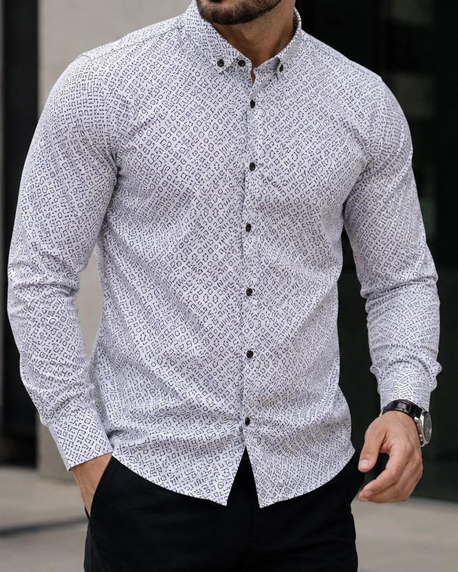 Pattern Shirt – White gallery.thumbnail 2