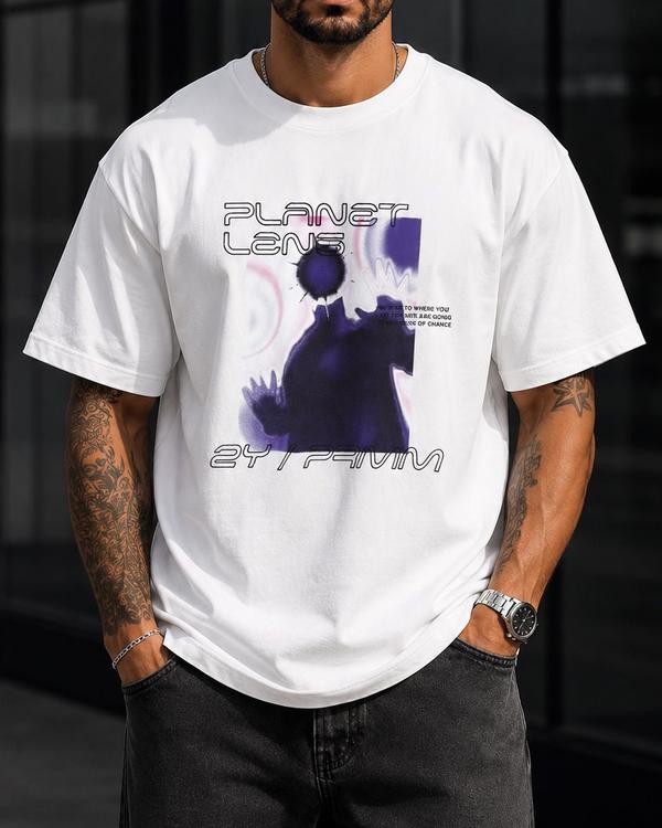 Oversized Graphic T-Shirt – White