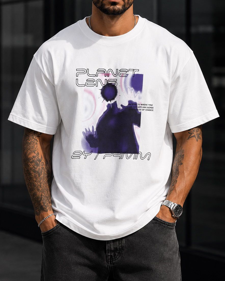 Oversized Graphic T-Shirt – White 1