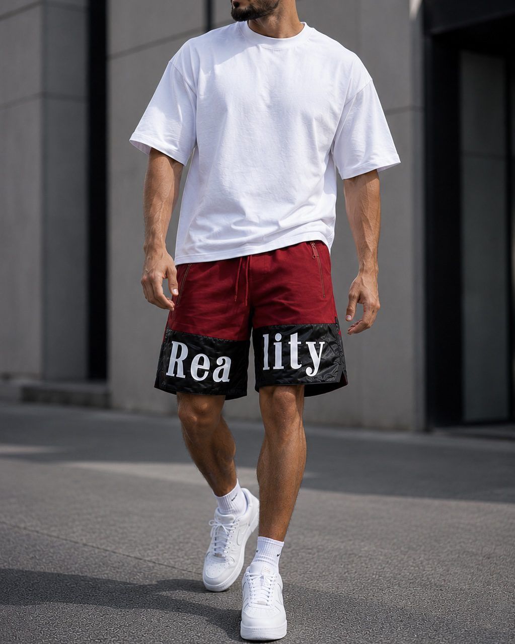 Reality Panel Shorts – Burgundy gallery.thumbnail 2