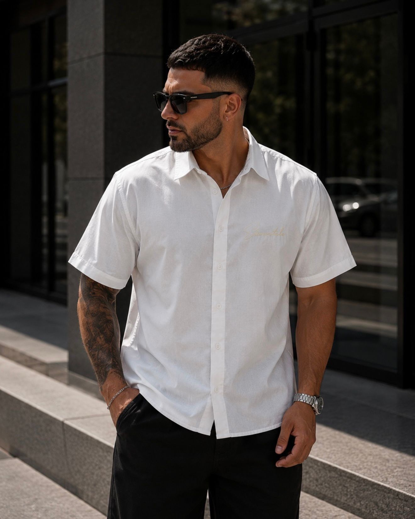 Elementals Short Sleeve Shirt – White gallery.thumbnail 1