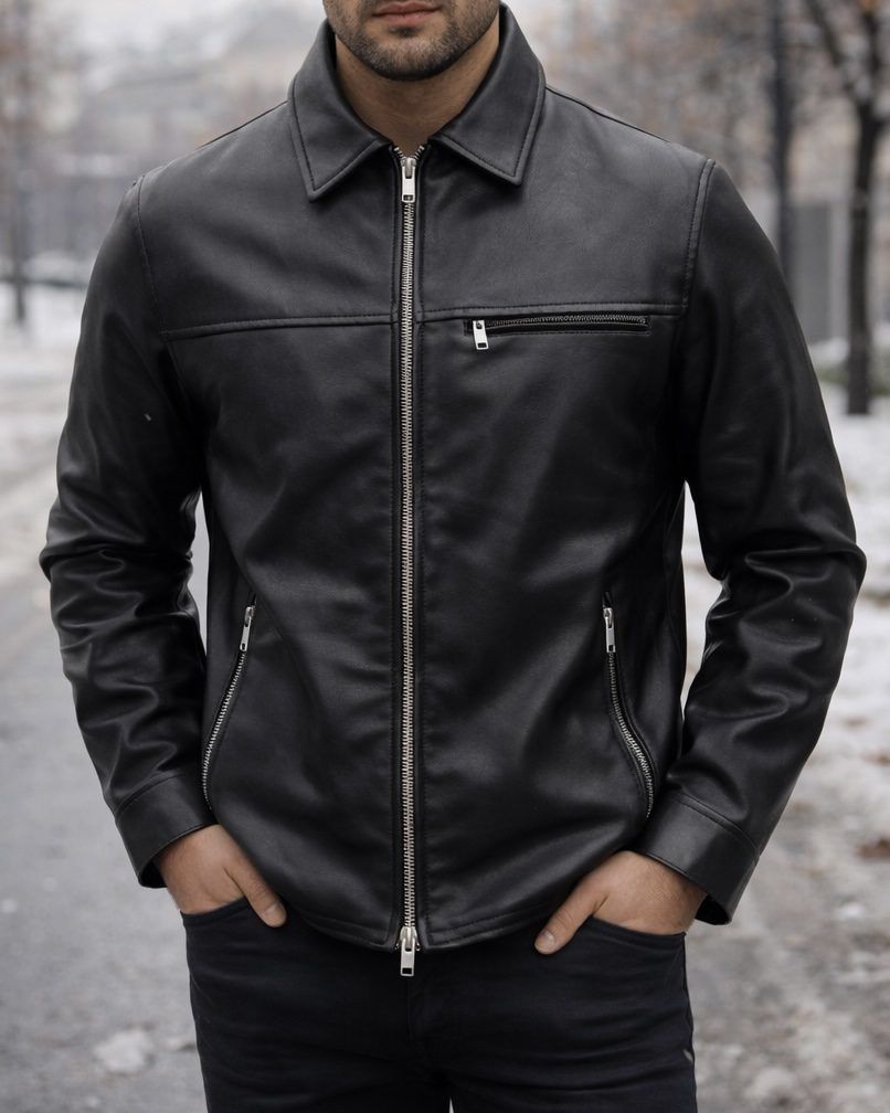 Noir Élégance Leather Jacket gallery.thumbnail 1