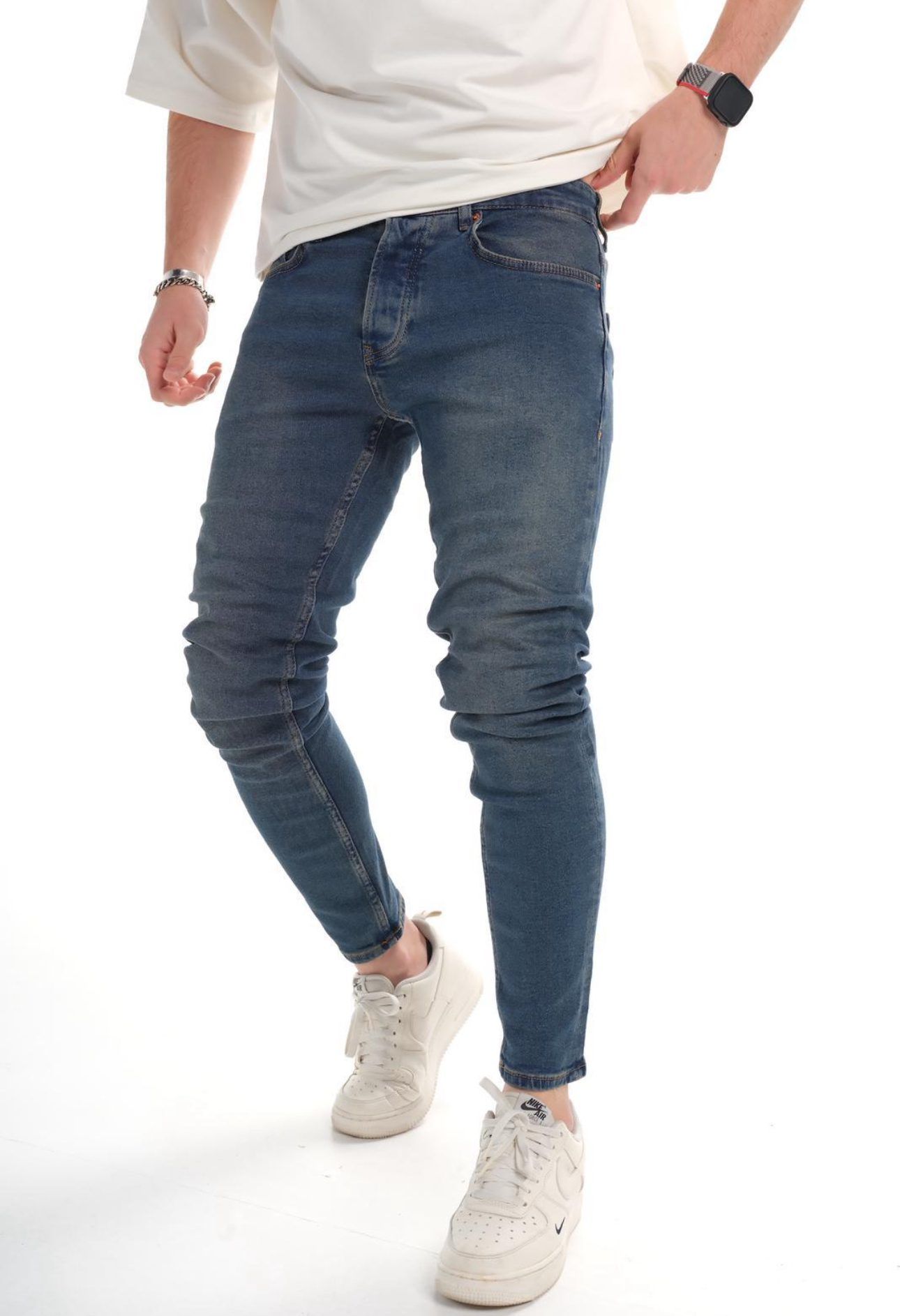 SKINNY FIT DENIM JEANS – BLUE gallery.thumbnail 2